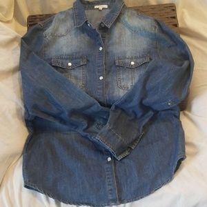 Denim button down shirt